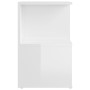 Mesitas de noche 2 uds contrachapada blanco brillo 35x35x55 cm de vidaXL, Mesitas de noche - Ref: Foro24-806359, Precio: 55,3...