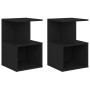 Mesitas de noche 2 uds madera contrachapada negro 35x35x55 cm de vidaXL, Mesitas de noche - Ref: Foro24-806349, Precio: 49,78...