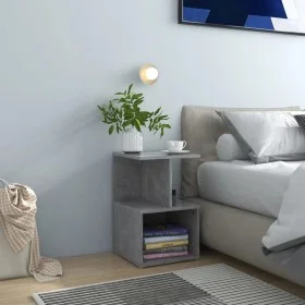 Bedside table 2 pcs concrete gray plywood 35x35x55 cm by vidaXL, Nightstands - Ref: Foro24-806355, Price: 50,69 €, Discount: %