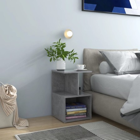 Mesita de noche 2 uds contrachapada gris hormigón 35x35x55 cm de vidaXL, Mesitas de noche - Ref: Foro24-806355, Precio: 51,36...