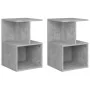 Mesita de noche 2 uds contrachapada gris hormigón 35x35x55 cm de vidaXL, Mesitas de noche - Ref: Foro24-806355, Precio: 50,69...
