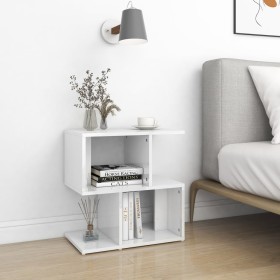 Mesita de noche madera contrachapada blanco brillo 50x30x51,5cm de vidaXL, Mesitas de noche - Ref: Foro24-806376, Precio: 32,...