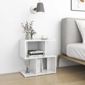 Nachttisch aus glänzend weißem Sperrholz, 50 x 30 x 51,5 cm von vidaXL, Nachttische - Ref: Foro24-806376, Preis: 32,39 €, Rab...