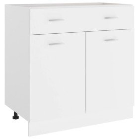 Cajón inferior "Lyon" blanco 80x46x81,5 cm Madera de ingeniería en Armarios de cocina | Comprar online en Foru.es