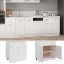 Cajón inferior "Lyon" blanco 80x46x81,5 cm Madera de ingeniería en Armarios de cocina | Comprar online en Foru.es