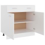 Cajón inferior "Lyon" blanco 80x46x81,5 cm Madera de ingeniería en Armarios de cocina | Comprar online en Foru.es
