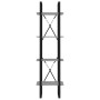 Estantería de 4 niveles contrachapada gris hormigón 40x30x140cm de vidaXL, Librerías y estanterías - Ref: Foro24-806421, Prec...