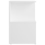 Mesita de noche madera de ingeniería blanca 35x35x55 cm de vidaXL, Mesitas de noche - Ref: Foro24-806346, Precio: 31,16 €, De...