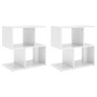 Mesitas de noche 2 uds contrachapada blanco brillo 50x30x51,5cm de vidaXL, Mesitas de noche - Ref: Foro24-806377, Precio: 54,...