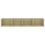 Estante de pared para CD contrachapada color roble 100x18x18 cm en Estanterías | Comprar online en Foru.es