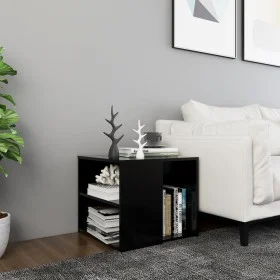 Black plywood side table 50x50x45 cm by vidaXL, Side tables - Ref: Foro24-806383, Price: 43,86 €, Discount: %