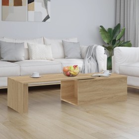 Mesa de centro madera contrachapada color roble 150x50x35 cm en Mesas de centro | Comprar online en Foru.es