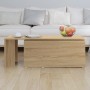 Mesa de centro madera contrachapada color roble 150x50x35 cm en Mesas de centro | Comprar online en Foru.es