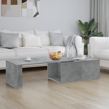 Mesa de centro madera contrachapada gris hormigón 150x50x35 cm en Mesas de centro | Comprar online en Foru.es