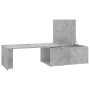 Mesa de centro madera contrachapada gris hormigón 150x50x35 cm en Mesas de centro | Comprar online en Foru.es