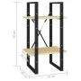 Estantería de 2 niveles madera maciza de pino 40x30x70 cm de vidaXL, Librerías y estanterías - Ref: Foro24-806412, Precio: 32...