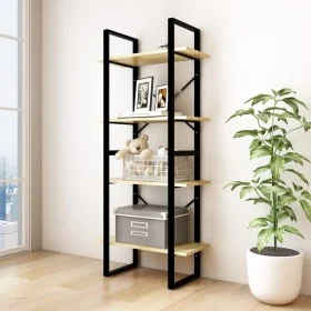 Estantería de 4 niveles madera maciza de pino 60x30x140 cm de vidaXL, Librerías y estanterías - Ref: Foro24-806442, Precio: 5...