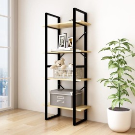 Estantería de 4 niveles madera maciza de pino 60x30x140 cm de vidaXL, Librerías y estanterías - Ref: Foro24-806442, Precio: 5...