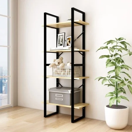 Estantería de 4 niveles madera maciza de pino 60x30x140 cm de vidaXL, Librerías y estanterías - Ref: Foro24-806442, Precio: 5...