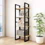 Estantería de 4 niveles madera maciza de pino 60x30x140 cm de vidaXL, Librerías y estanterías - Ref: Foro24-806442, Precio: 5...