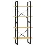 Estantería de 4 niveles madera maciza de pino 60x30x140 cm de vidaXL, Librerías y estanterías - Ref: Foro24-806442, Precio: 5...