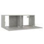 Mueble para TV madera contrachapada gris hormigón 80x30x30 cm en Muebles TV | Comprar online en Foru.es