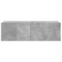 Mueble para TV madera contrachapada gris hormigón 100x30x30 cm en Muebles TV | Comprar online en Foru.es