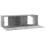 Mueble para TV madera contrachapada gris hormigón 100x30x30 cm en Muebles TV | Comprar online en Foru.es