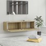 Mueble para TV madera contrachapada color roble 120x30x30 cm en Muebles TV | Comprar online en Foru.es