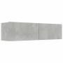 Mueble para TV madera contrachapada gris hormigón 120x30x30 cm en Muebles TV | Comprar online en Foru.es