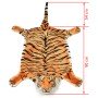 Alfombra afelpada de tigre 144 cm marrón en Alfombras | Comprar online en Foru.es