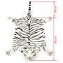 Alfombra afelpada de tigre 144 cm blanca en Alfombras | Comprar online en Foru.es