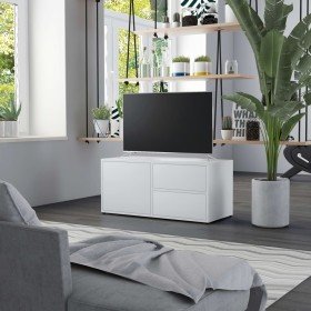 Mueble para TV madera contrachapada blanco 80x34x36 cm en Muebles TV | Comprar online en Foru.es