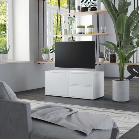 Mueble para TV madera contrachapada blanco 80x34x36 cm en Muebles TV | Comprar online en Foru.es
