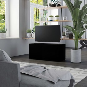 Mueble para TV madera contrachapada negro 80x34x36 cm en Muebles TV | Comprar online en Foru.es