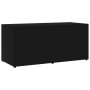 Mueble para TV madera contrachapada negro 80x34x36 cm en Muebles TV | Comprar online en Foru.es