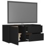 Mueble para TV madera contrachapada negro 80x34x36 cm en Muebles TV | Comprar online en Foru.es
