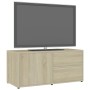 Mueble para TV madera contrachapada color roble 80x34x36 cm en Muebles TV | Comprar online en Foru.es