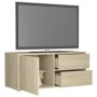 Mueble para TV madera contrachapada color roble 80x34x36 cm en Muebles TV | Comprar online en Foru.es