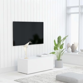 Mueble para TV madera contrachapada blanco 80x34x30 cm en Muebles TV | Comprar online en Foru.es