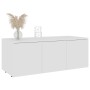 Mueble para TV madera contrachapada blanco 80x34x30 cm en Muebles TV | Comprar online en Foru.es