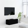 Mueble para TV madera contrachapada negro 80x34x30 cm en Muebles TV | Comprar online en Foru.es