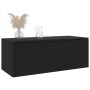 Mueble para TV madera contrachapada negro 80x34x30 cm en Muebles TV | Comprar online en Foru.es