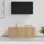 Mueble de TV madera contrachapada color roble 80x34x30 cm en Muebles TV | Comprar online en Foru.es
