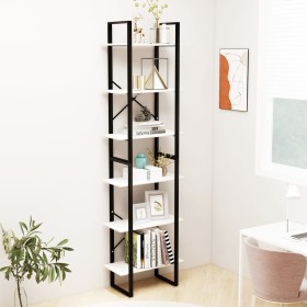 Estantería de madera maciza pino blanca 60x30x210 cm de vidaXL, Librerías y estanterías - Ref: Foro24-806523, Precio: 98,48 €...
