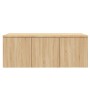 Mueble de TV madera contrachapada color roble 80x34x30 cm en Muebles TV | Comprar online en Foru.es
