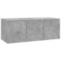 Mueble para TV madera contrachapada gris hormigón 80x34x30 cm en Muebles TV | Comprar online en Foru.es