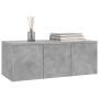 Mueble para TV madera contrachapada gris hormigón 80x34x30 cm en Muebles TV | Comprar online en Foru.es