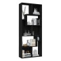 Estantería librería madera contrachapada negro 67x24x161 cm en Librerías y estanterías | Comprar online en Foru.es