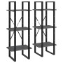 Armario alto madera maciza de pino gris 40x30x210 cm de vidaXL, Librerías y estanterías - Ref: Foro24-806504, Precio: 71,09 €...
